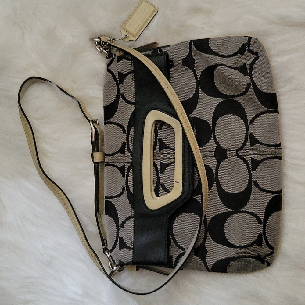 Coach Signature Fold Over Crossbody Purse